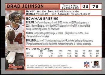 2004 Bowman #79 Brad Johnson Back