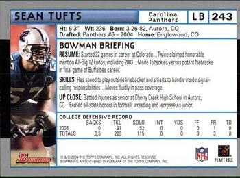 2004 Bowman #243 Sean Tufts Back