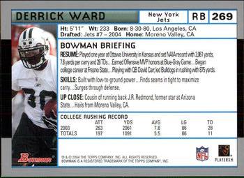 2004 Bowman #269 Derrick Ward Back