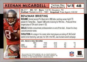 2004 Bowman Chrome #48 Keenan McCardell Back