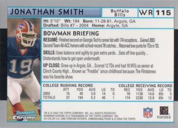 2004 Bowman Chrome #115 Jonathan Smith Back
