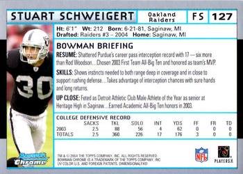 2004 Bowman Chrome #127 Stuart Schweigert Back