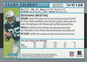 2004 Bowman Chrome #129 Keary Colbert Back