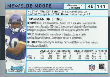 2004 Bowman Chrome #141 Mewelde Moore Back