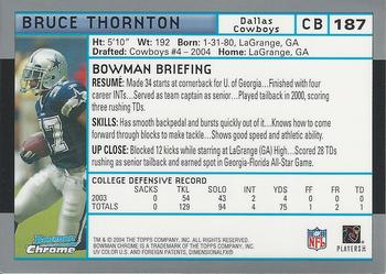 2004 Bowman Chrome #187 Bruce Thornton Back