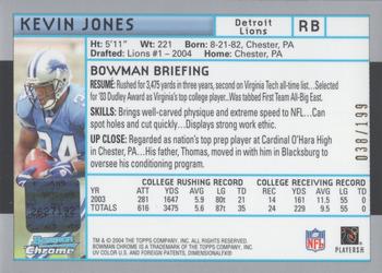 2004 Bowman Chrome #222 Kevin Jones Back