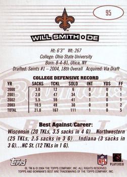 2004 Bowman's Best #95 Will Smith Back
