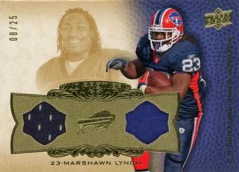 2008 Upper Deck Premier - Rare Patches Dual 25 #PP2-ML Marshawn Lynch Front