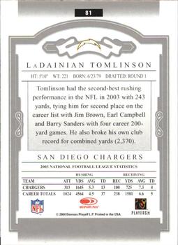 2004 Donruss Classics #81 LaDainian Tomlinson Back