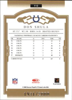2004 Donruss Classics #112 Don Shula Back