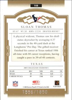2004 Donruss Classics #166 Sloan Thomas Back