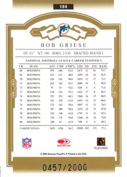 2004 Donruss Classics #104 Bob Griese Back