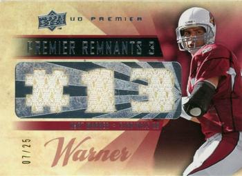 2008 Upper Deck Premier - Remnants Triple Jersey Number #PR3-WA Kurt Warner  Front