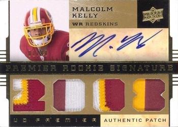 2008 Upper Deck Premier - Rookie Autographed Patches Gold 30 #125 Malcolm Kelly Front