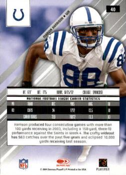 2004 Leaf Rookies & Stars Longevity #40 Marvin Harrison Back