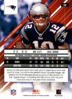 2004 Leaf Rookies & Stars Longevity #56 Tom Brady Back