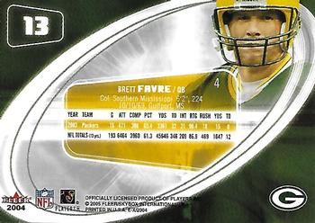 2004 Fleer E-X #13 Brett Favre Back