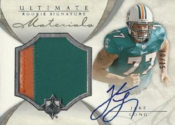 2008 Upper Deck Ultimate Collection - Rookie Material Patch Autographs #208 Jake Long Front