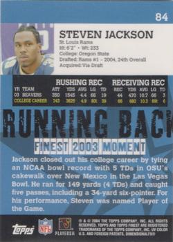 2004 Finest #84 Steven Jackson Back