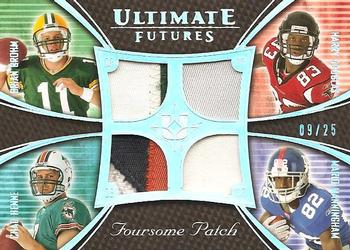2008 Upper Deck Ultimate Collection - Ultimate Futures Foursomes Jerseys Patch Holofoil #UFRJ-5 Brian Brohm / Chad Henne / Harry Douglas / Mario Manningham Front