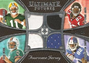 2008 Upper Deck Ultimate Collection - Ultimate Futures Foursomes Jerseys Prime Silver #UFRJ-5 Brian Brohm / Chad Henne / Harry Douglas / Mario Manningham Front