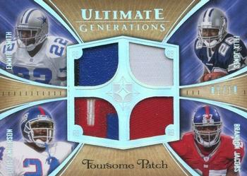 2008 Upper Deck Ultimate Collection - Ultimate Generations Foursomes Jerseys Patch Holofoil #UFGJ-28 Emmitt Smith / Ottis Anderson / Brandon Jacobs / Felix Jones Front