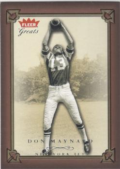 2004 Fleer Greats of the Game #40 Don Maynard Front