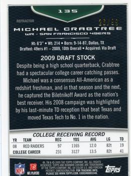 2009 Bowman Chrome - Green Refractors #135 Michael Crabtree Back