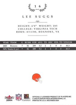2004 Fleer Inscribed #16 Lee Suggs Back