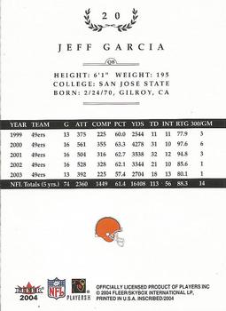 2004 Fleer Inscribed #20 Jeff Garcia Back