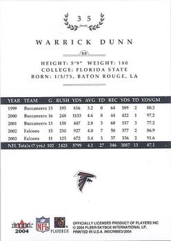 2004 Fleer Inscribed #35 Warrick Dunn Back