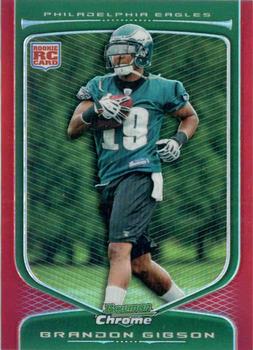 2009 Bowman Chrome - Red Refractors #162 Brandon Gibson Front