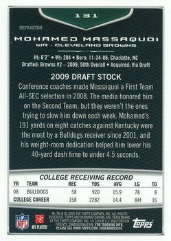 2009 Bowman Chrome - Refractors #131 Mohamed Massaquoi Back