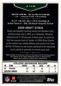 2009 Bowman Chrome - Rookie Autographs #149 Brian Cushing Back