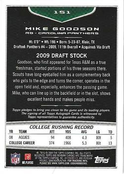 2009 Bowman Chrome - Rookie Autographs #151 Mike Goodson Back