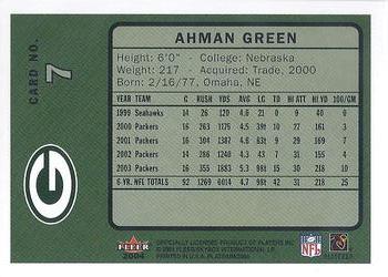 2004 Fleer Platinum #7 Ahman Green Back