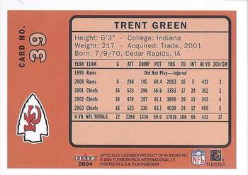 2004 Fleer Platinum #39 Trent Green Back
