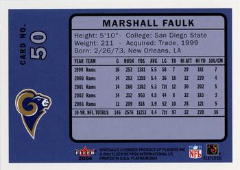 2004 Fleer Platinum #50 Marshall Faulk Back