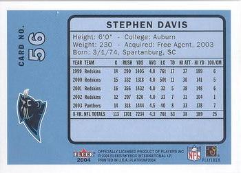 2004 Fleer Platinum #56 Stephen Davis Back