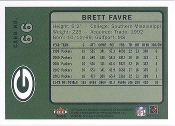 2004 Fleer Platinum #66 Brett Favre Back