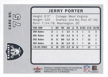 2004 Fleer Platinum #75 Jerry Porter Back