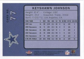 2004 Fleer Platinum #77 Keyshawn Johnson Back