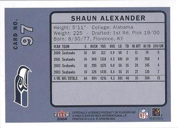 2004 Fleer Platinum #97 Shaun Alexander Back