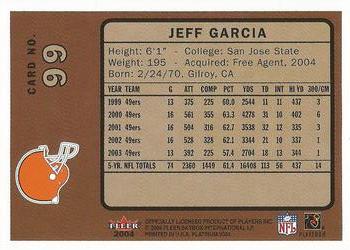 2004 Fleer Platinum #99 Jeff Garcia Back