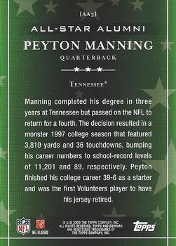 2009 Bowman Draft Picks - All-Star Alumni #AA3 Peyton Manning  Back
