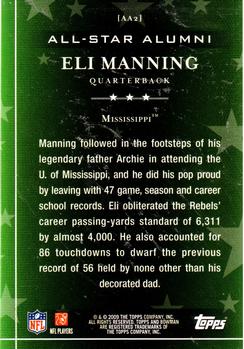 2009 Bowman Draft Picks - All-Star Alumni #AA2 Eli Manning  Back