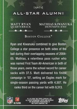 2009 Bowman Draft Picks - All-Star Alumni Combos #AAC1 Matt Ryan / Mathias Kiwanuka  Back