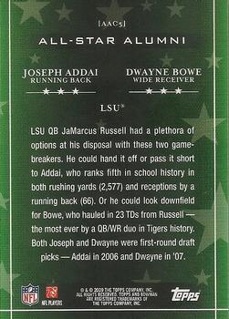 2009 Bowman Draft Picks #AAC5 Joseph Addai / Dwayne Bowe  Back