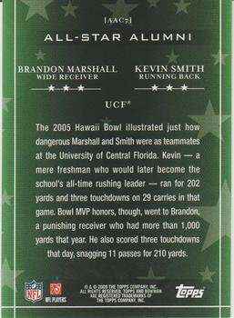 2009 Bowman Draft Picks - All-Star Alumni Combos #AAC7 Brandon Marshall / Kevin Smith  Back