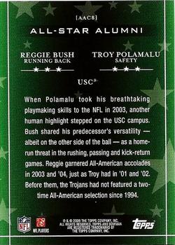 2009 Bowman Draft Picks - All-Star Alumni Combos #AAC8 Reggie Bush / Troy Polamalu  Back